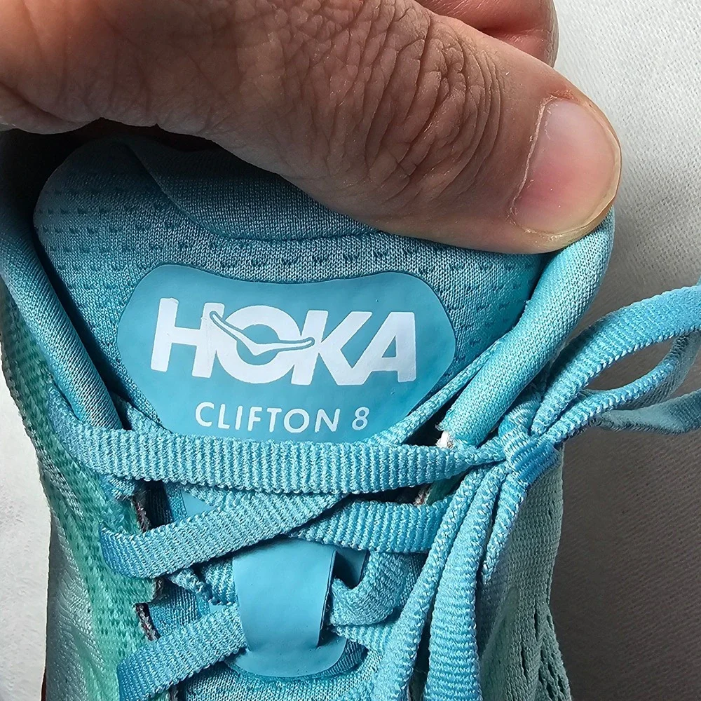 Hoka Clifton 8 Aquarelle Egglit Blue Running Shoes Womens 10 B 1119394 AEBL